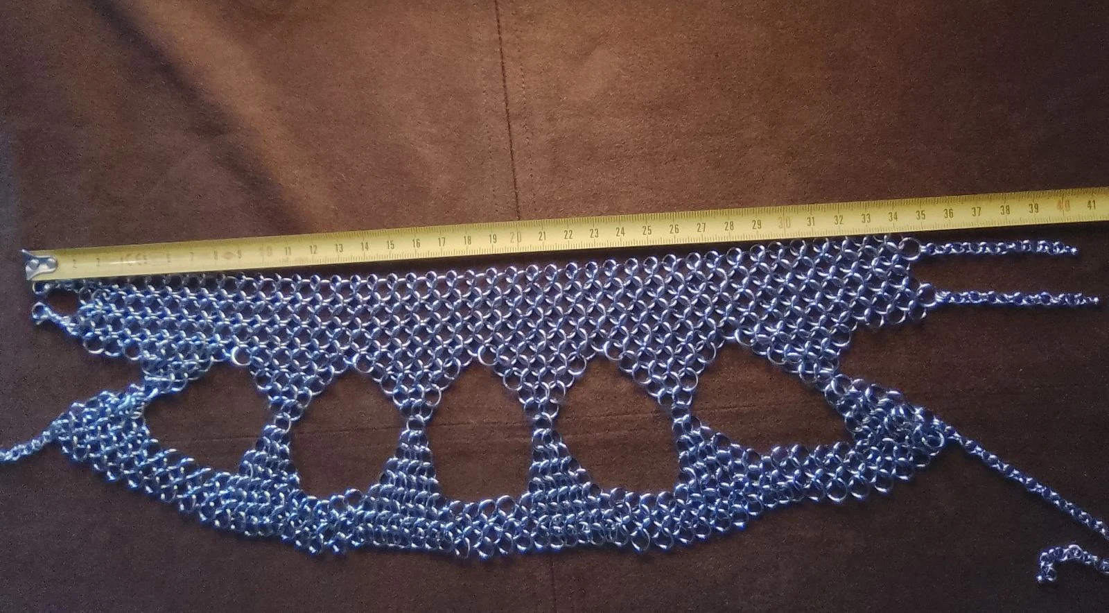 Collar estrangulador XL escote chainmail estilo gótico europeo – photo 5